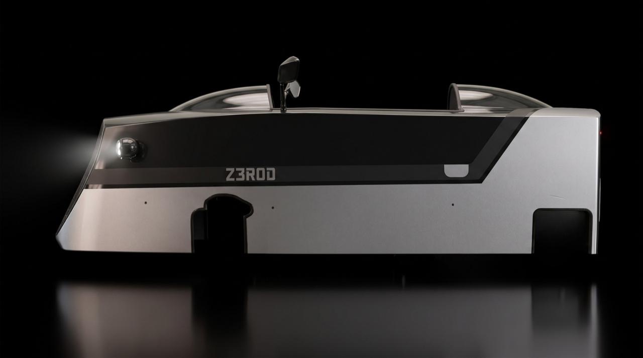 ZBROD Karosserie in der Seitenansicht — Raw Aluminium